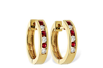 A010-48364: EARRINGS .16 RUBY .26 TGW