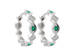 A195-92064: EARRINGS .13 EMERALD .18 TGW