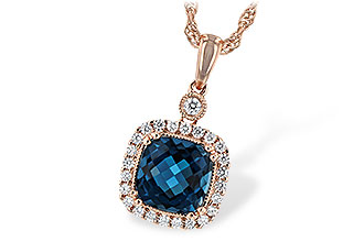 A198-64728: NECK 1.63 LONDON BLUE TOPAZ 1.80 TGW (7MM LBT)