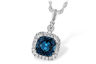 A198-64728: NECK 1.63 LONDON BLUE TOPAZ 1.80 TGW (7MM LBT)