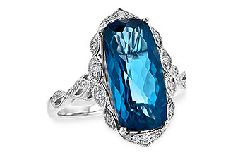 A199-55637: LDS RG 6.75 LONDON BLUE TOPAZ 6.90 TGW