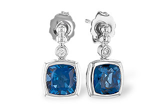 A282-27464: EARR 1.78 LONDON BLUE TOPAZ 1.82 TGW