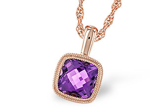 A283-24728: NECKLACE .82 AMETHYST