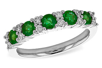 A283-25700: LDS WED RG .70 EMERALD .94 TGW