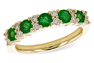 A283-25700: LDS WED RG .70 EMERALD .94 TGW