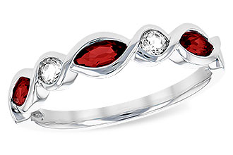A284-10219: LDS RG .52 TW GARNET .64 TGW