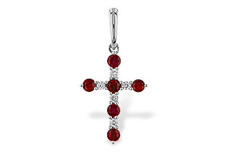 A284-11146: PENDANT .34 TW RUBY .42 TGW