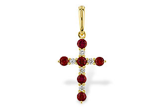 A284-11146: PENDANT .34 TW RUBY .42 TGW