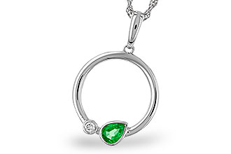 A284-11155: NECKLACE .20 EMERALD .22 TGW