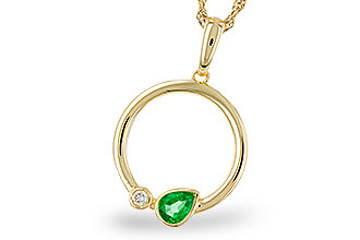 A284-11155: NECKLACE .20 EMERALD .22 TGW