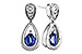 A284-12037: EARRINGS .42 SAPPHIRE .54 TGW (4x3 SAPP)