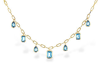 A284-12073: NECKLACE 4.10 TW BLUE TOPAZ (17")