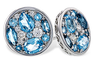 A284-12937: EARRINGS 1.02 TW BLUE TOPAZ 1.18 TGW