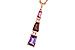 A284-12946: NECKLACE 2.32 SEMI-PREC (PT,GT,AMY) 2.37 TGW