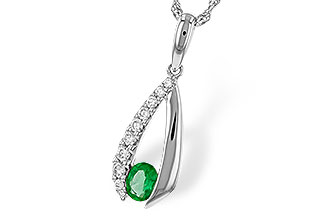 A284-14728: NECKLACE .28 EMERALD .45 TGW (5x4 EMER)