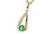 A284-14728: NECKLACE .28 EMERALD .45 TGW (5x4 EMER)