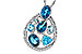 A284-14764: NECKLACE 3.23 TW BLUE TOPAZ 3.38 TGW
