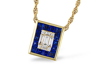 A284-16591: NECKLACE .84 SAPPHIRE TW 1.02 TGW