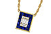 A284-16591: NECKLACE .84 SAPPHIRE TW 1.02 TGW