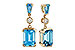 A284-16600: EARRINGS 2.37 TW BLUE TOPAZ 2.44 TGW