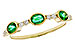 A284-17455: LDS WEDDING RG .46 TW EMERALD .58 TGW