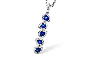 A284-17537: NECKLACE .95 TW SAPPIRE 1.19 TGW