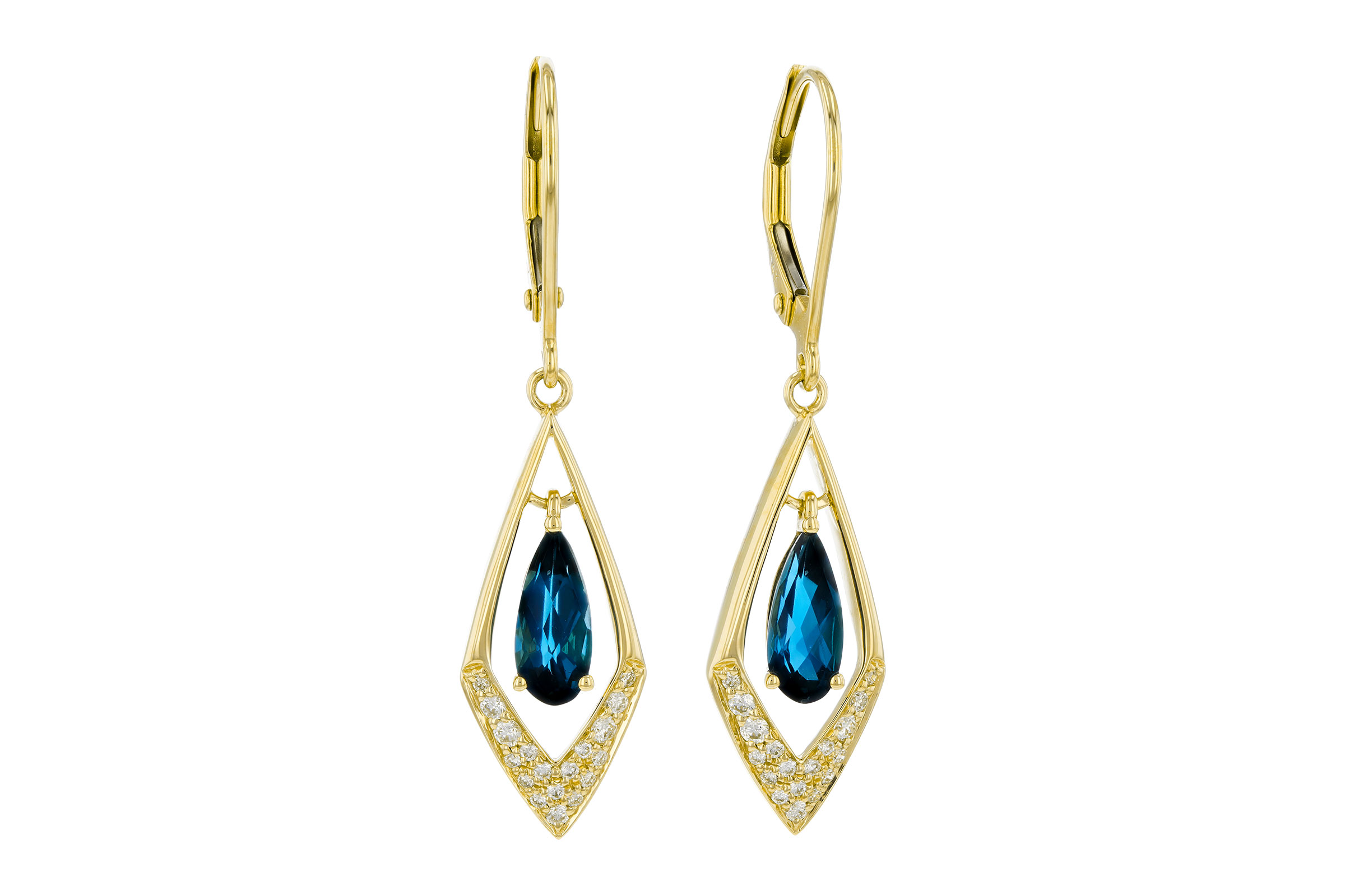 A285-02019: EARR 1.07 TW LONDON BLUE TOPAZ 1.22 TGW
