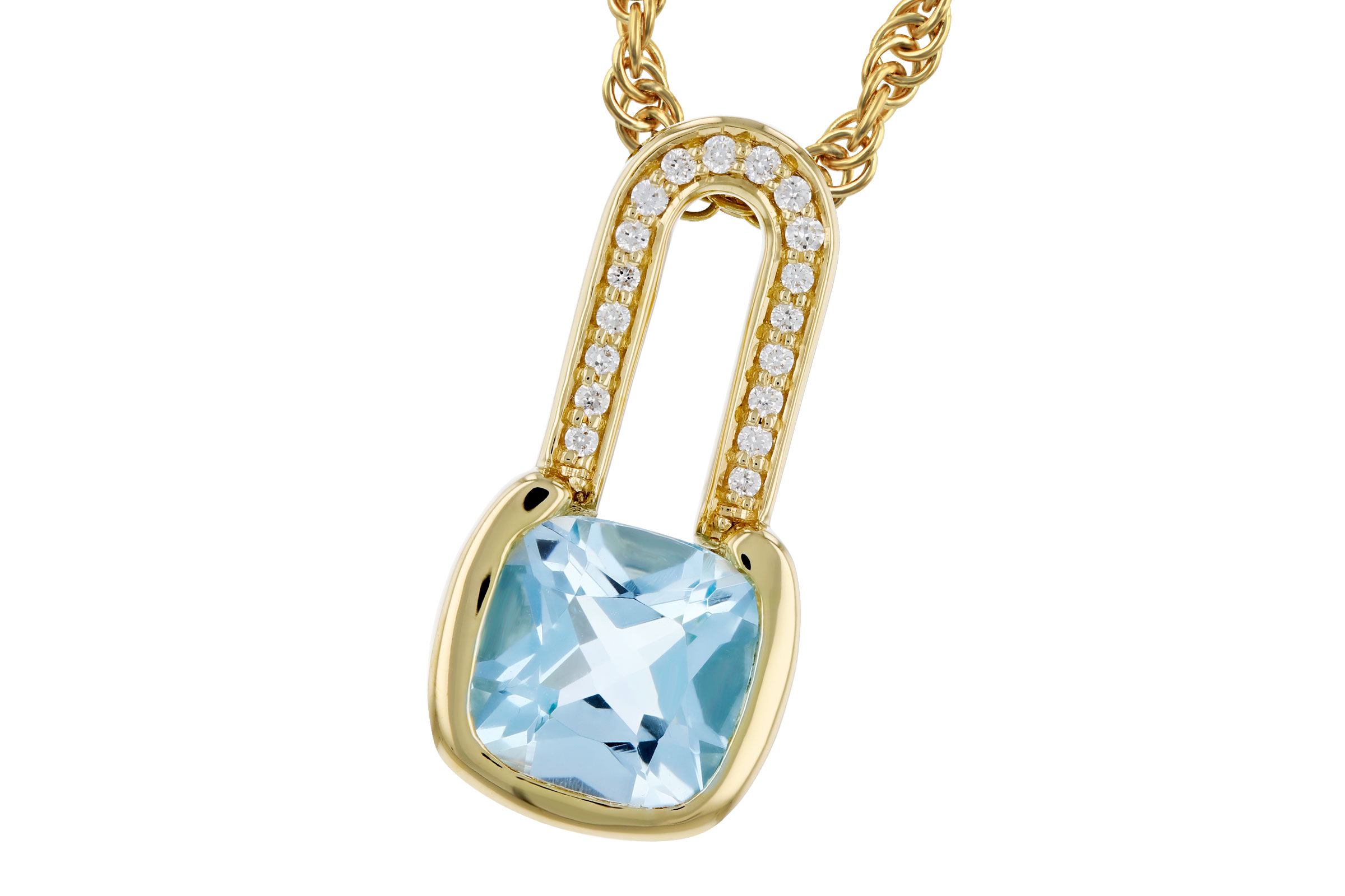 A285-02919: NECKLACE .91 SKY BLUE TOPAZ .95 TGW (6MM BT)