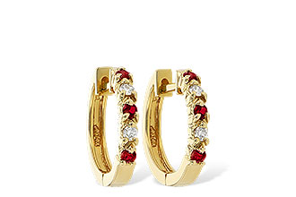 B010-48382: EARRINGS .17 RUBY .26 TGW