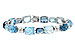 B198-66600: BRACELET 46.75 BLUE TOPAZ 46.80 TGW