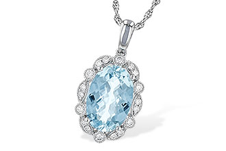 B199-60209: NECKLACE 2.40 AQUA 2.57 TGW (12x8MM AQ)