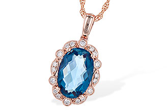 B282-35682: NECK 3.60 LONDON BLUE TOPAZ 3.77 TGW (12x8MM LBT)