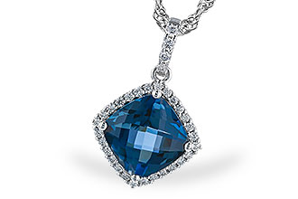 B283-22037: NECK 1.09 LONDON BLUE TOPAZ 1.20 TGW