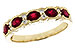 B283-23855: LDS WED RG .88 TW RUBY 1.00 TGW (4x3MM RUBY)