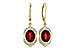 B284-09291: EARRING 3.06 GARNET 3.25 TGW