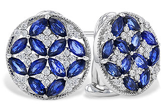 B284-10264: EARRINGS 2.07 TW SAPPHIRE 2.37 TGW