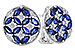 B284-10264: EARRINGS 2.07 TW SAPPHIRE 2.37 TGW
