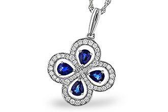 B284-11128: NECKLACE .68 SAPPHIRE TW .96 TGW