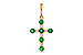 B284-11137: PENDANT .27 TW EMERALD .35 TGW