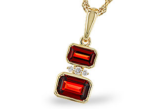 B284-11146: NECK .98 TW GARNET 1.01 TGW