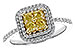 B284-12937: LDS RG .52 FANCY YELLOW DIAMONDS .85 TW
