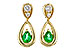 B284-12955: EARRINGS .20 EMERALD .32 TGW (4x3 EMER)