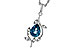 B284-12964: NECK 1.20 LONDON BLUE TOPAZ 1.25 TGW (8x6MM LBT)