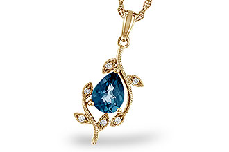 B284-12964: NECK 1.20 LONDON BLUE TOPAZ 1.25 TGW (8x6MM LBT)