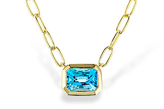 B284-14800: NECKLACE 1.20 SWISS BLUE TOPAZ (18")