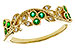 B284-17455: LDS WED RG .17 EMERALD TW .23 TGW