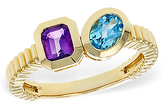 B284-17473: LDS RG .82 TW SEMI-PRECIOUS (AMY,SWISS BT)
