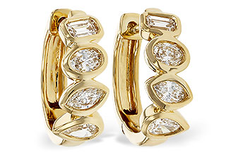 B285-00182: EARRINGS .68 TW FANCY CUT DIAS