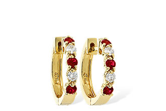 C010-48382: EARRINGS .33 RUBY .52 TGW