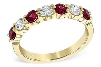 C195-05691: LDS WED RG .61 TW RUBY 1.00 TGW